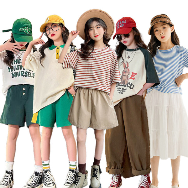 여름/여아/주니어/키즈/아동/초등학생/원피스/트레이닝복/반팔/반바지/크롭/옷/의류/상하복세트